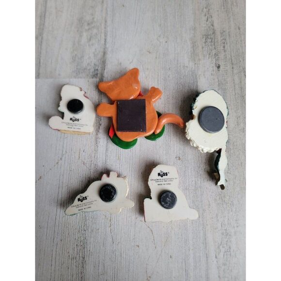 Unique Christmas cat fridge magnet wreath gifts Santa hat Xmas set - Picture 6 of 7